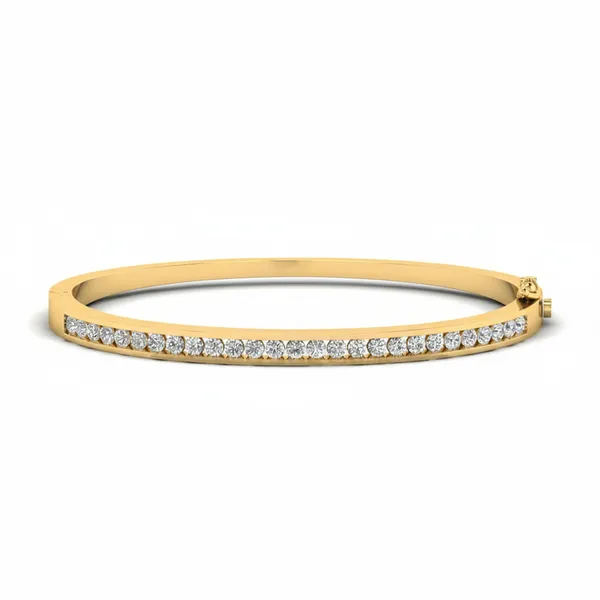 Ornate Regal Diamond Bangle - Laboratory-Grown Diamond Bangle