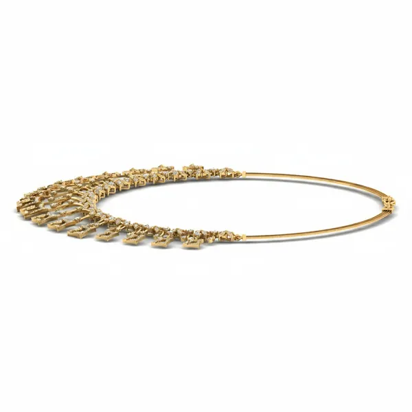 Sophisticated Filigree Diamond Necklace - View 2
