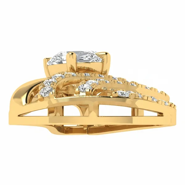 Couture Teardrop Diamond Pendant - View 4