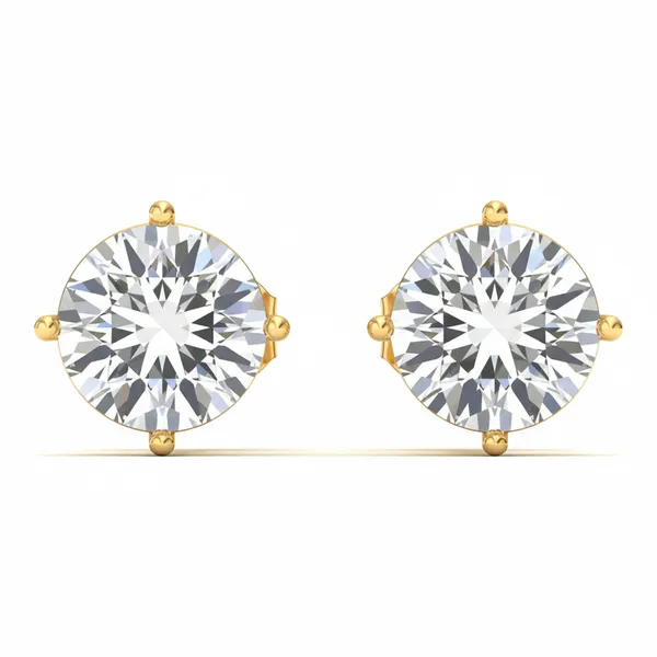 Favrile Waterfall Single Diamond Studs - Laboratory-Grown Diamond Earrings