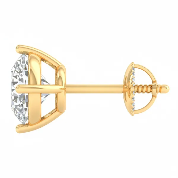 Favrile Waterfall Single Diamond Studs - View 3