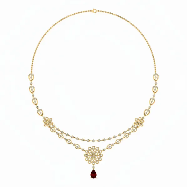 Opulent Stardust Diamond Necklace - Laboratory-Grown Diamond Necklace