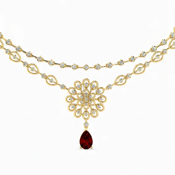 Opulent Stardust Diamond Necklace - View 4