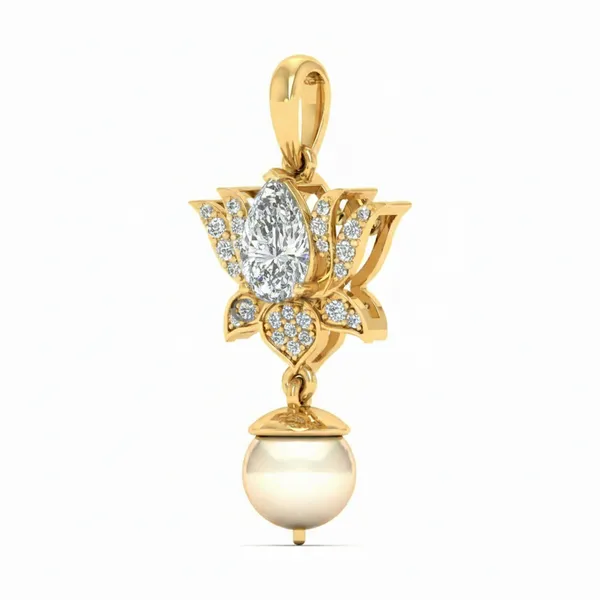 Alluring Vintage Diamond Pendant - View 2