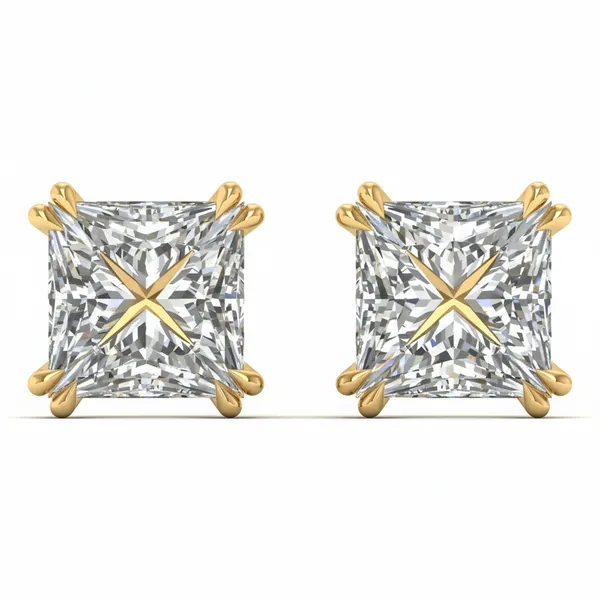 The Belcanto Starburst Single Diamond Studs - Laboratory-Grown Diamond Earrings