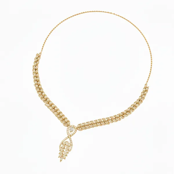 Pristine Y-Chain Diamond Necklace - View 3