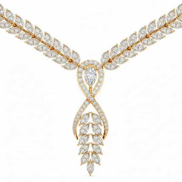 Pristine Y-Chain Diamond Necklace - View 4