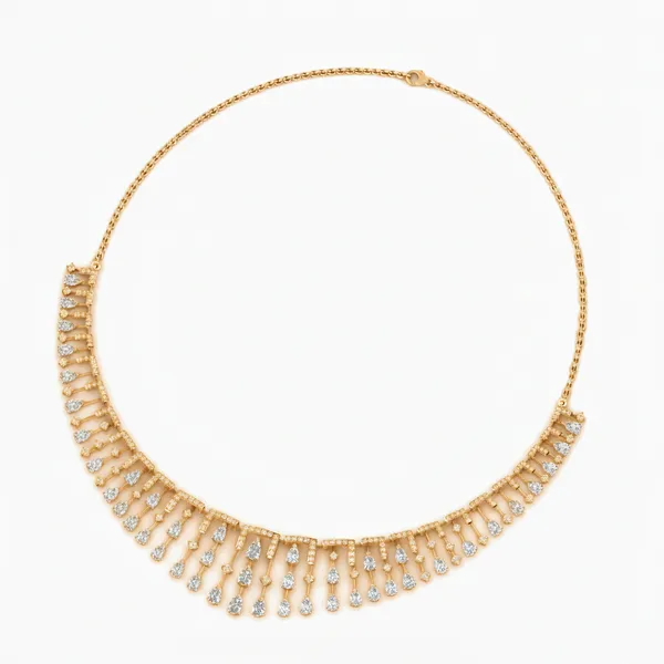 Statuesque Drop Diamond Necklace - View 3