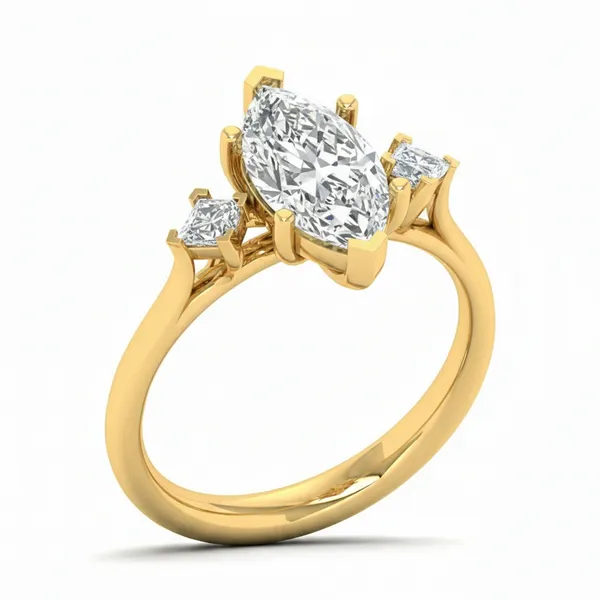 Striking Modern Diamond Ring - Laboratory-Grown Diamond Ladies Ring