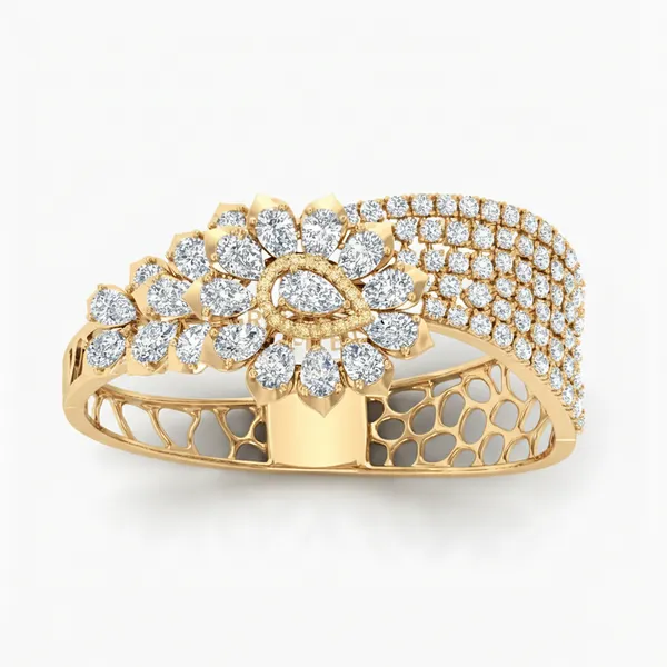 Gleaming Moonbeam Diamond Bangle - Laboratory-Grown Diamond Bangle
