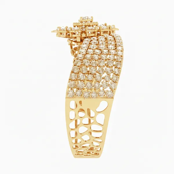 Gleaming Moonbeam Diamond Bangle - View 4