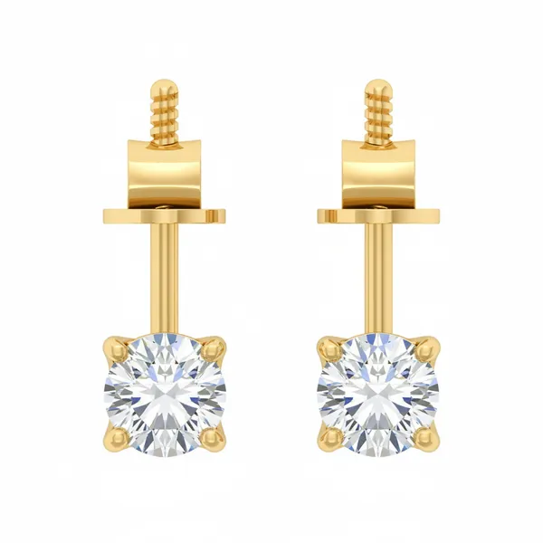 Undine Solo Stone Earrings - View 4