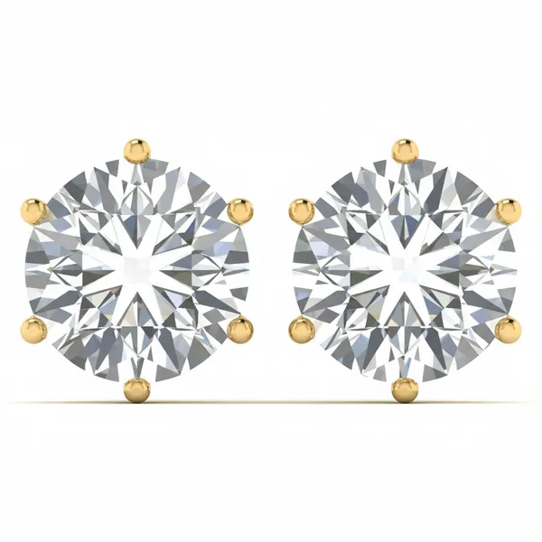 Solara Single Diamond Studs - Laboratory-Grown Diamond Earrings