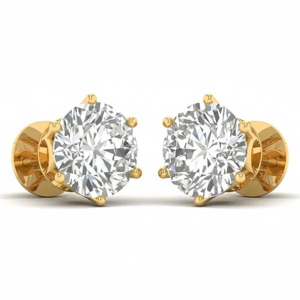 Solara Single Diamond Studs - View 2