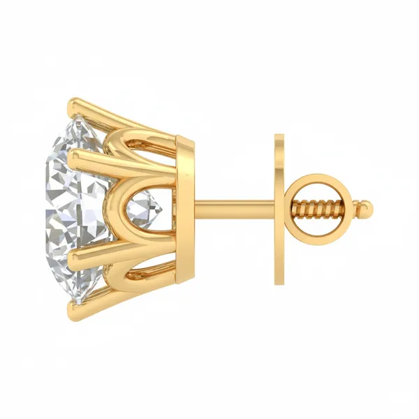Solara Single Diamond Studs - View 3