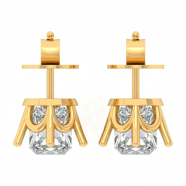 Solara Single Diamond Studs - View 4