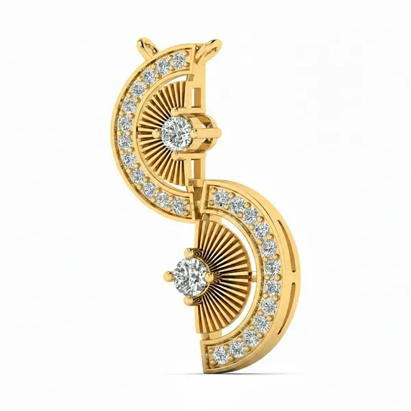 Sublime Modern Diamond Pendant - View 2