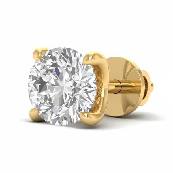 The Eclatante Lattice Solitaire Earrings - View 2