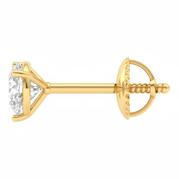 Julienne Plume Solitaire Earrings - View 3