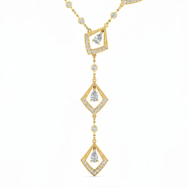 Serene Sunrise Diamond Necklace - View 4