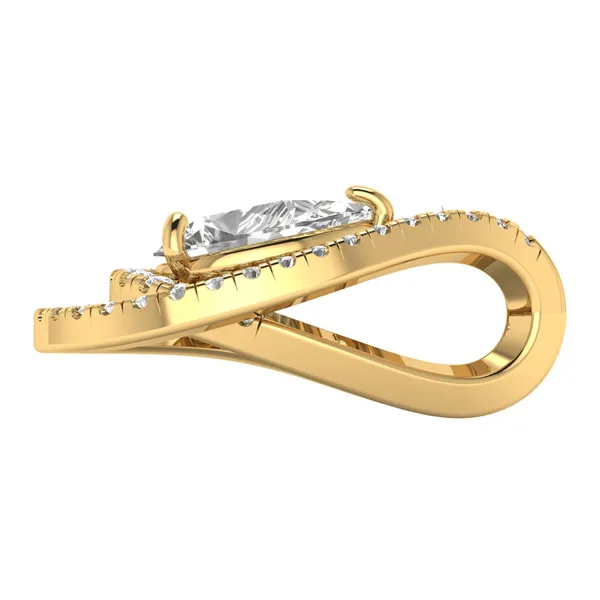 Lustrous Celtic Diamond Pendant - View 3
