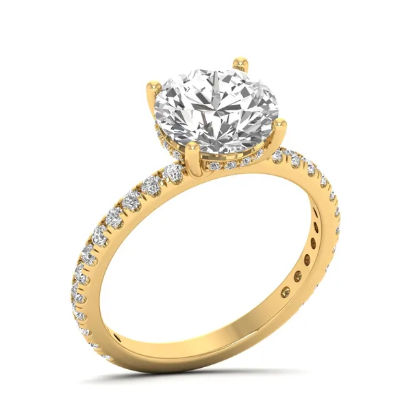Exquisite Dome Diamond Ring - Laboratory-Grown Diamond Ladies Ring