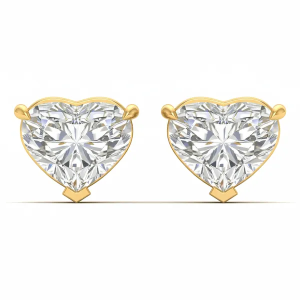 Bisou Ribbon Solo Stone Earrings - Laboratory-Grown Diamond Earrings