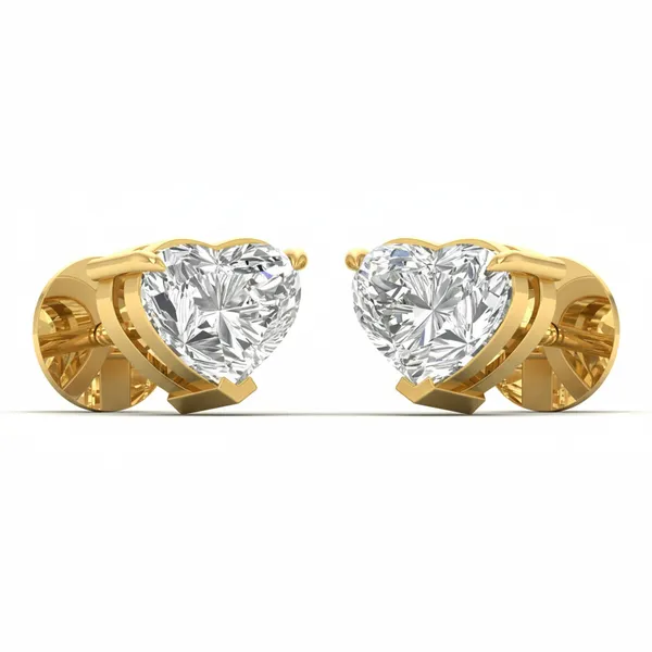 Bisou Ribbon Solo Stone Earrings - View 2