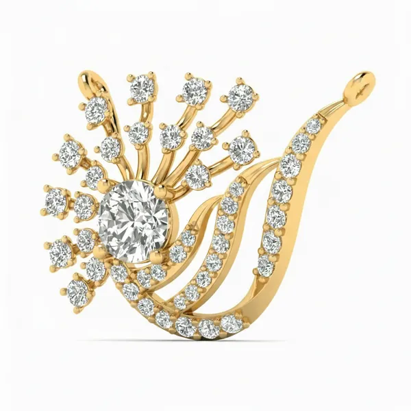 Imperial Bar Diamond Pendant - View 2