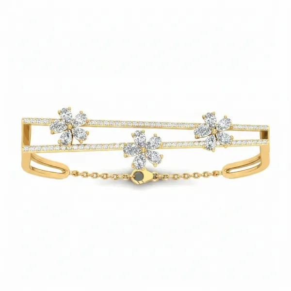 Chic Celestial Diamond Bangle - Laboratory-Grown Diamond Bangle