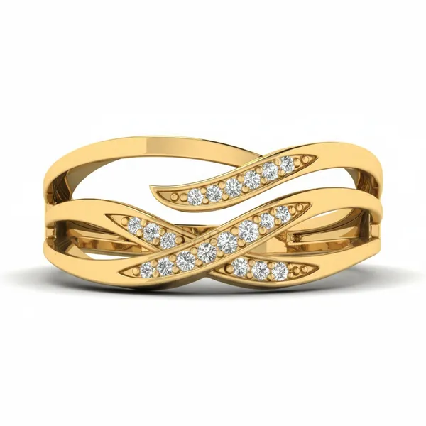 Glittering Aurora Diamond Ring - View 2