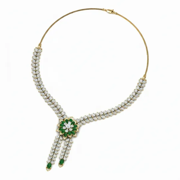 Statuesque Lariat Diamond Necklace - View 3