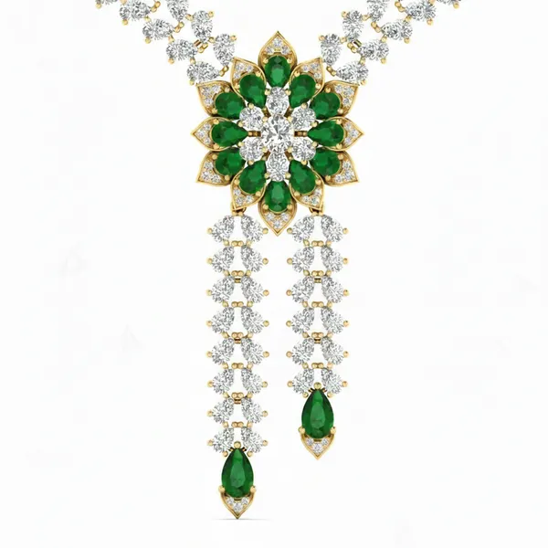 Statuesque Lariat Diamond Necklace - View 4