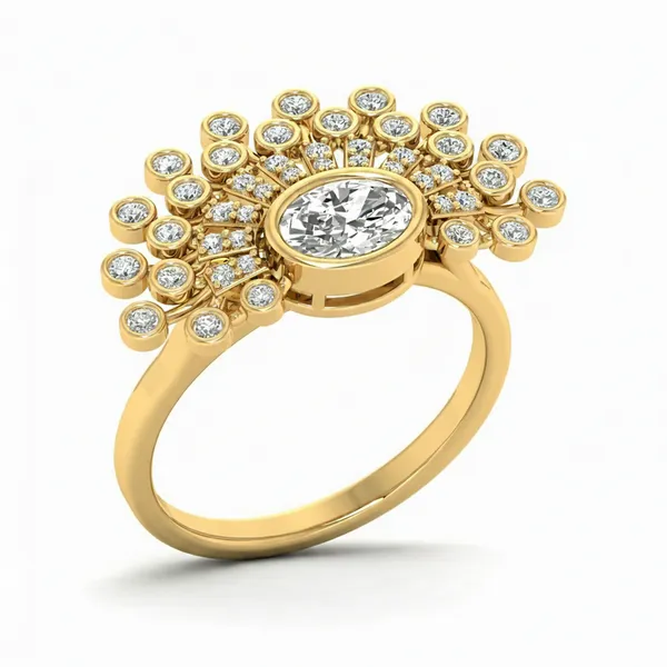 Elegant Starlight Diamond Ring - Laboratory-Grown Diamond Ladies Ring