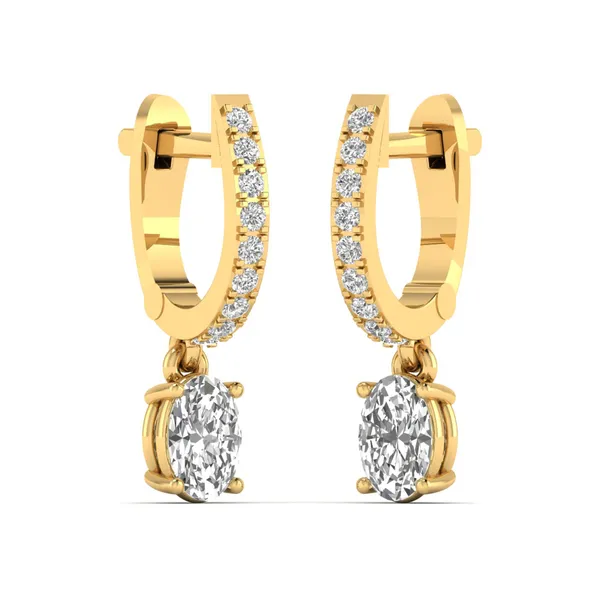 Saffira Teardrop Constellation Earrings - View 2