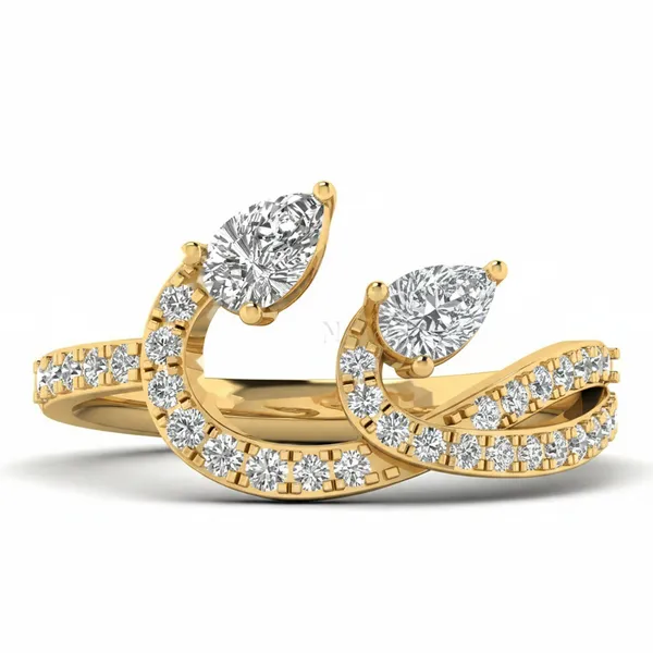 Sophisticated Starlight Diamond Ring - View 2
