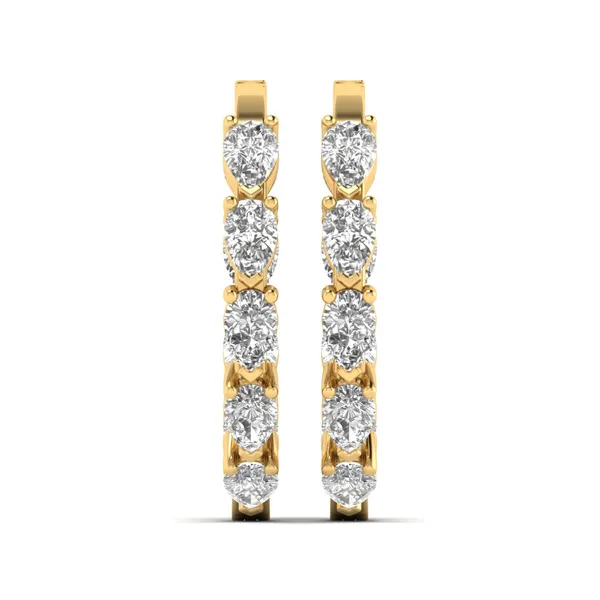 Zarafina Crescent Cluster Earrings - Laboratory-Grown Diamond Earrings