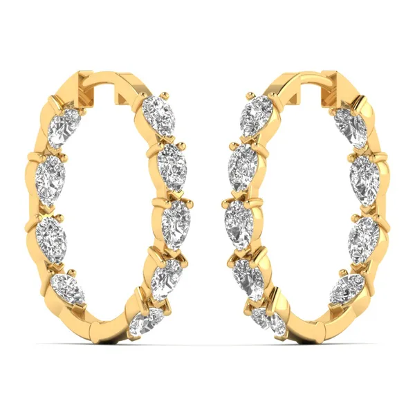 Zarafina Crescent Cluster Earrings - View 2