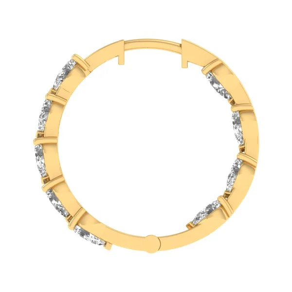 Zarafina Crescent Cluster Earrings - View 3