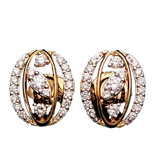 Charming Lattice Diamond Earrings - View 2