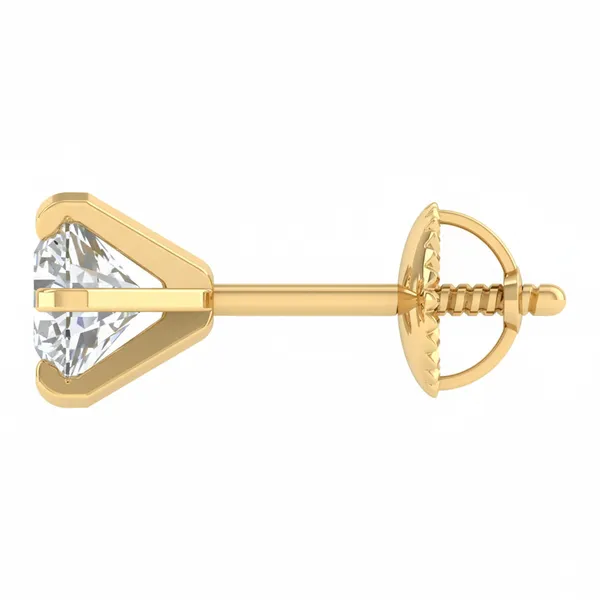 Isabeau Cameo Single Diamond Studs - View 3