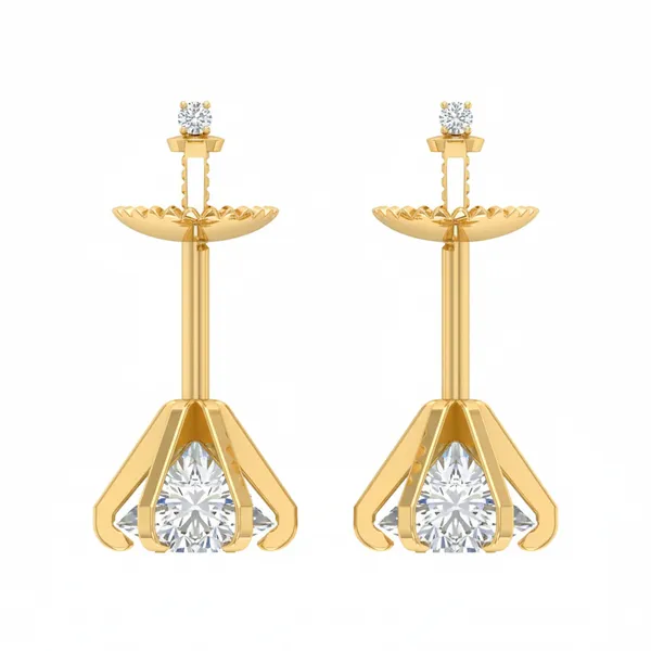 Isabeau Cameo Single Diamond Studs - View 4