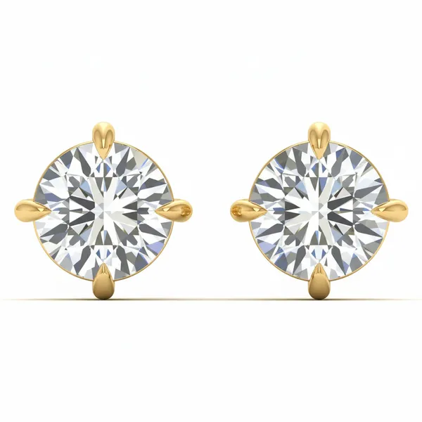 Nerissa Solitaire Studs - Laboratory-Grown Diamond Earrings