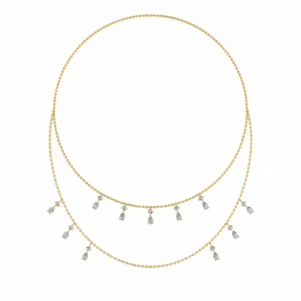 Sleek Collar Diamond Necklace - Laboratory-Grown Diamond Necklace