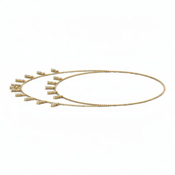 Sleek Collar Diamond Necklace - View 2