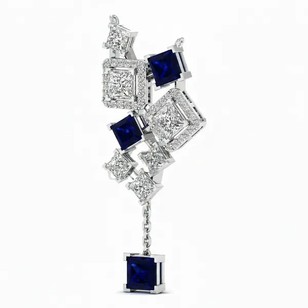 Golden Peacock Diamond Pendant - View 2