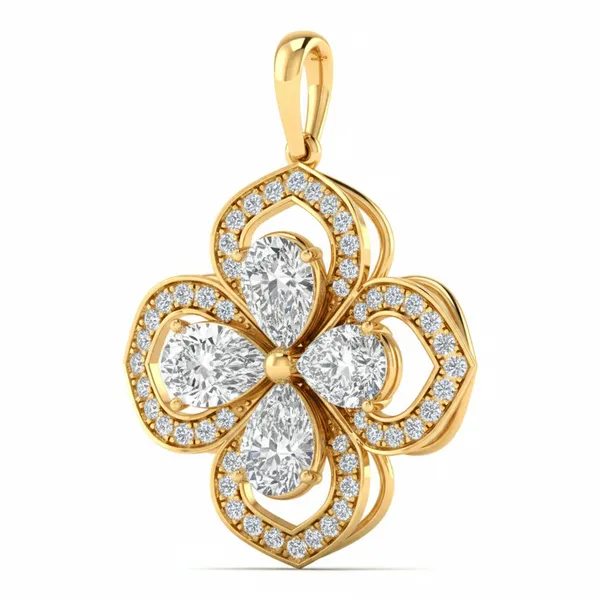 Sophisticated Floating Diamond Pendant - View 2