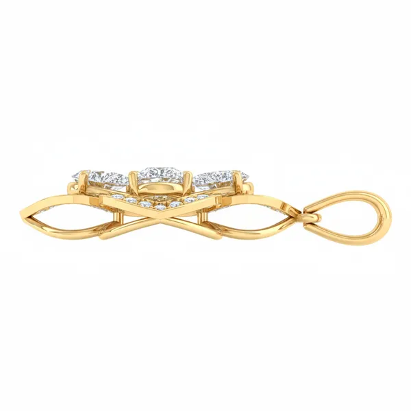 Sophisticated Floating Diamond Pendant - View 3