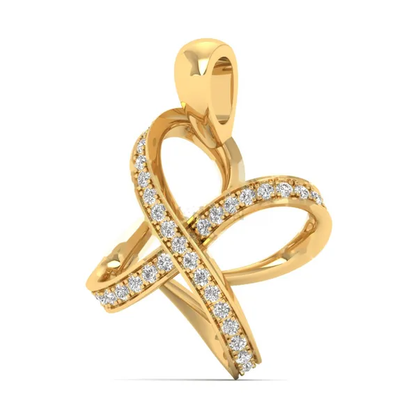 Splendid Art Deco Diamond Pendant - View 2