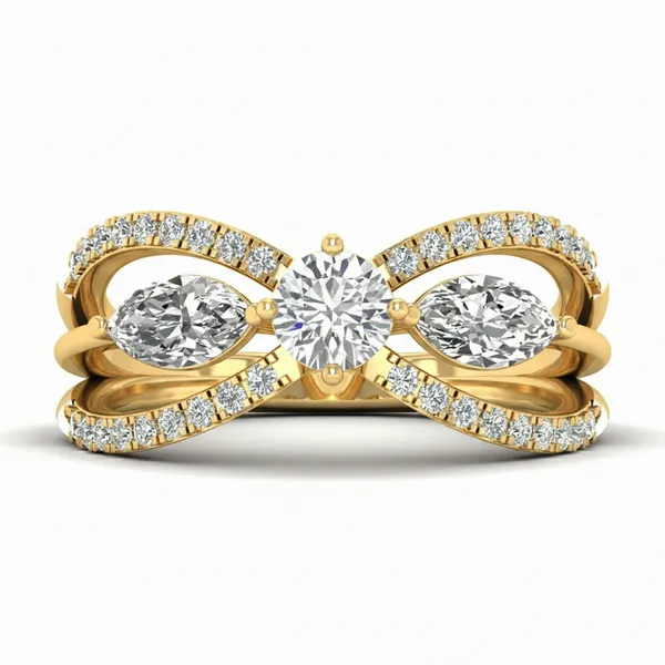 Chic Twist Diamond Ring - View 2